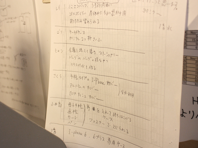 作る予定表