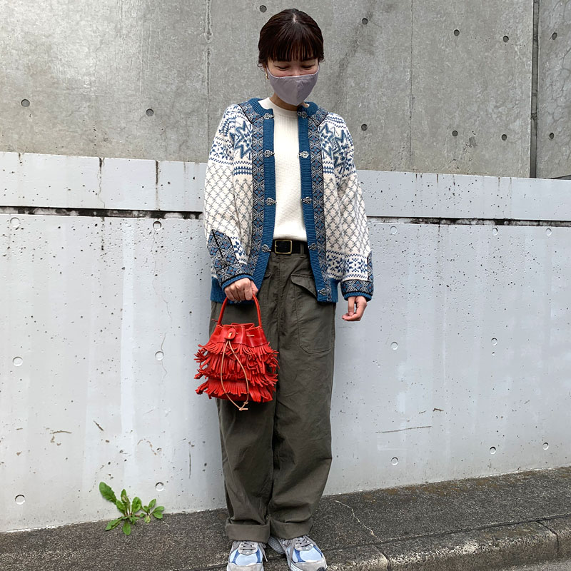 フリンジハンドバッグ スタッフ佐藤着用
