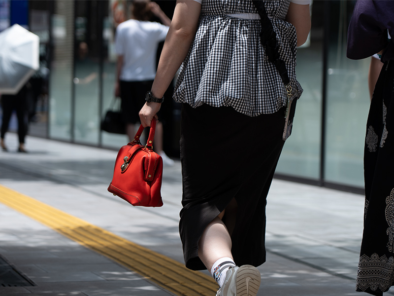 ボナールハンドバッグ(Q-320)レッド　下川